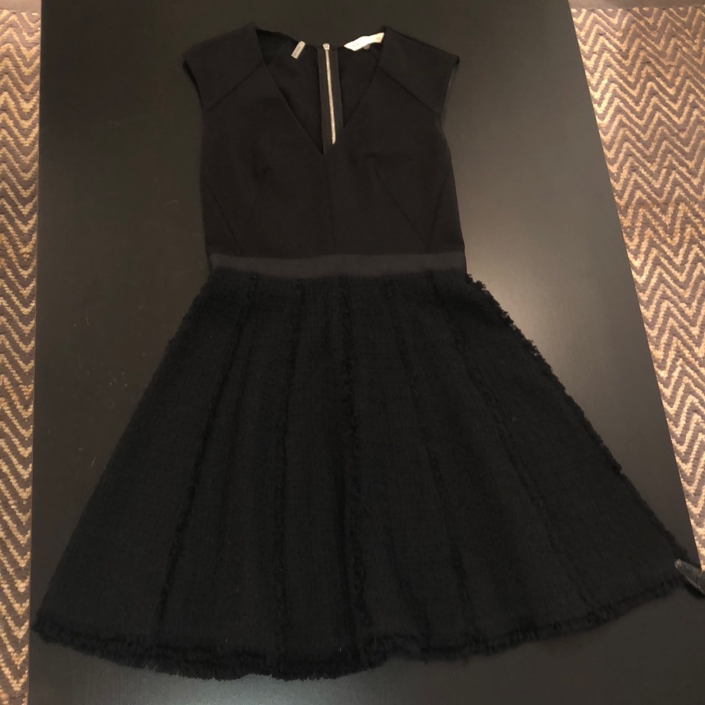 Black Cap Sleeve Rebecca Taylor Dress